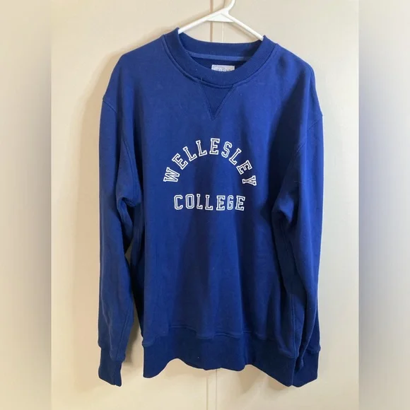 Hillflint Wellesley College Varsity Pullover Crewneck Sweater, Size XXL